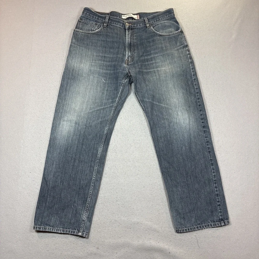 Levis 559 Relaxed Straight Leg Jeans Mens 36x32 Light Wash Blue Denim‎ Baggy Y2K